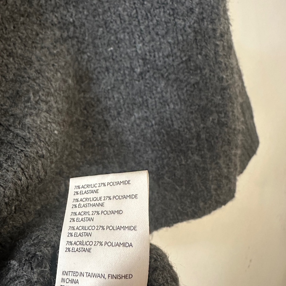 Free People Charcoal Textured Turtleneck Sweater - Picture 4 of 6